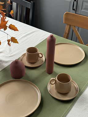 картинка Набор из двух чайных пар бежевого цвета из коллекции Essential, 250 мл от магазина Одежда+