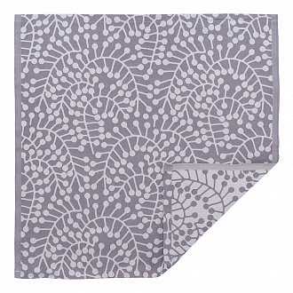 Изображение товара Салфетка сервировочная из хлопка фиолетово-серого цвета с жаккардовым рисунком Спелая смородина из коллекции Scandinavian touch, 53х53 см