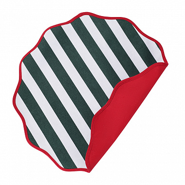 Салфетка под приборы Trendy Christmas зеленого цвета из коллекции New Year Essential, Ø40 см, анонс элемента