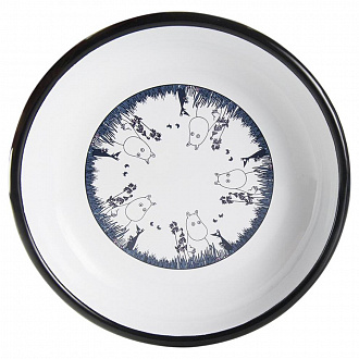 Тарелка эмалированная Muurla Moomin Friends, Ø18 см, голубая