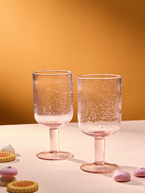 картинка Набор бокалов для вина Flowi, 410 мл, розовые, 2 шт. от магазина Одежда+
