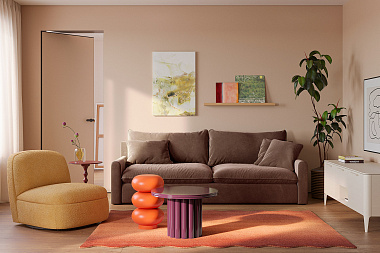 Диван Frank, 180х105х90 см, коричневый-серый, анонс элемента