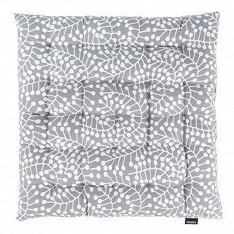 Изображение товара Подушка на стул из хлопка серого цвета с принтом Спелая Смородина из коллекции Scandinavian touch, 40х40 см