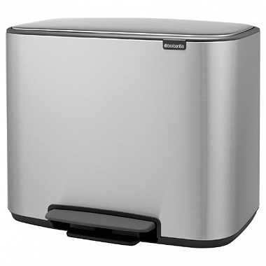 Бак для мусора Brabantia, Bo, 3х11 л, стальной матовый