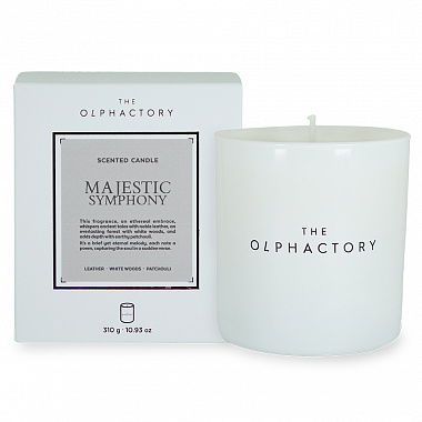 картинка Свеча ароматическая The Olphactory, White Insignia, Majestic Symphony, 60 ч от магазина Одежда+