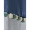 Изображение товара Штора из хлопка с помпонами серо-синего цвета из коллекции Essential, 150х290 см