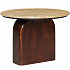 Столик приставной Torhill, Ø60 см, бежевый/орех