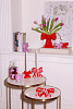 Изображение товара Подсвечник Bow, 11х12х5 см, красно-белый