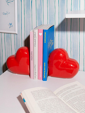 картинка Держатель для книг Love, 14х14 см, красный, 2 шт. от магазина Одежда+