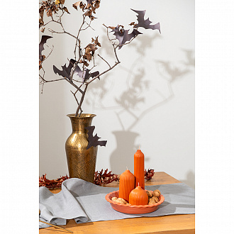 Изображение товара Свеча декоративная оранжевого цвета из коллекции Edge, 10,5см