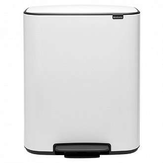 Бак для мусора Brabantia, Bo, Pedal Bin, 60 л, белый