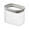 Изображение товара Банка для хранения прямоугольная Vacuum Glass, 500 мл, светло-серая