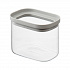 Банка для хранения прямоугольная Vacuum Glass, 500 мл, светло-серая