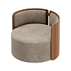 Изображение товара Кресло крутящееся Lagom 800, ∅82,5 см, бежевый/орех