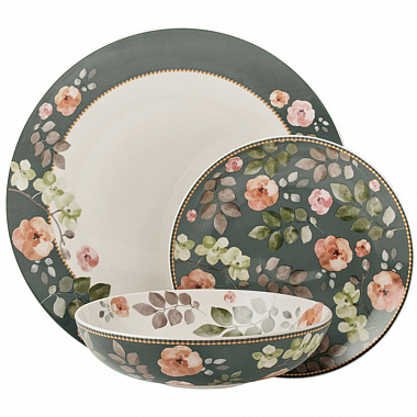 картинка Набор обеденный на 4 персоны Arcadia, 12 пред., зеленый от магазина Одежда+