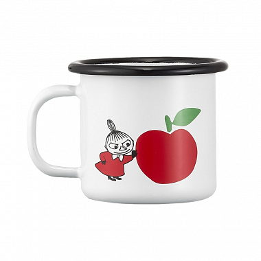 картинка Кружка эмалированная Moomin Вкусные яблоки, 150 мл, белая/красная от магазина Одежда+