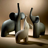 Изображение товара Фигура декоративная Elefante, 27х15х33 см, темно-серая