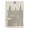 Изображение товара Плед из хлопка с новогодним рисунком Magic forest из коллекции New Year Essential, 130х180 см