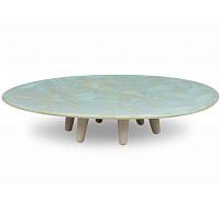 Изображение товара Блюдо на ножках, Ø40 см, перламутрово-бежевое