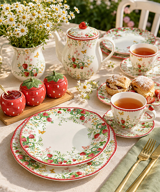 картинка Чашка с блюдцем Jardin Des Fraises, 240 мл от магазина Одежда+