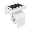 Изображение товара Держатель для туалетной бумаги с полочкой Flex, белый