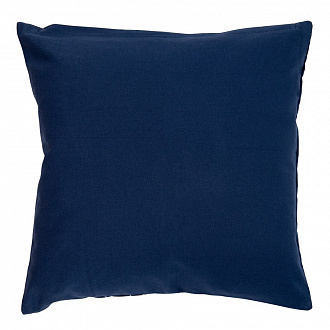 Изображение товара Чехол на подушку из хлопкового бархата с геометрическим принтом темно-синего цвета из коллекции Ethnic, 45х45 см