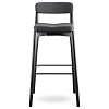 Изображение товара Набор из 2 барных стульев Aska, рогожка, черный/темно-серый