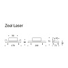 Изображение товара Кушетка Zeal Laser, 178х72х75 см, темно-серая