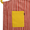 Изображение товара Фартук из хлопка терракотового цвета с принтом Полоски из коллекции Prairie, 85х70 см