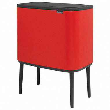 Бак для мусора Brabantia, Touch Bin Bo, 3х11 л, пламенно-красный