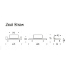 Изображение товара Кушетка Zeal Straw, 178х72х75 см, зеленая