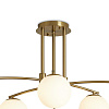 Изображение товара Светильник потолочный Modern, Hanger, 6 ламп, 110х49,5 см, латунь/белый матовый
