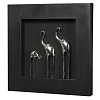 Изображение товара Панно на стену Три слона, черное/серебро