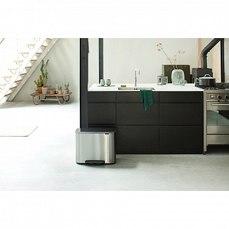 Изображение товара Бак для мусора Brabantia, Bo, 11+23 л, стальной матовый