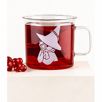 Изображение товара Кружка стеклянная Moomin, Снусмумрик, 350 мл, прозрачная