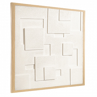 Изображение товара Панно декоративное с эффектом 3D Minimalism, с бежевой рамой, 60х60 см