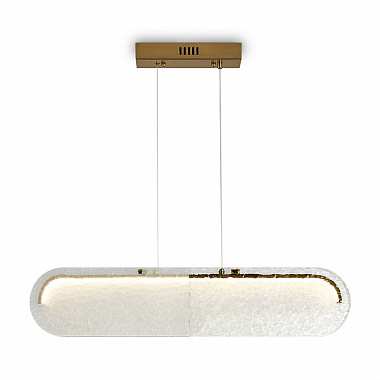 картинка Светильник подвесной LED, Eclat, 4х15,5 см, белый/латунь от магазина Одежда+