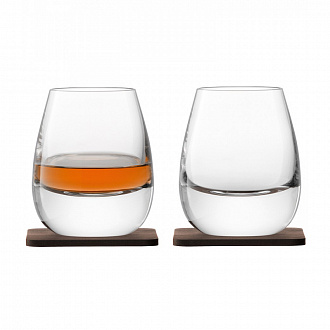 Изображение товара Набор стаканов с деревянными подставками Islay Whisky, 250 мл, 2 шт.