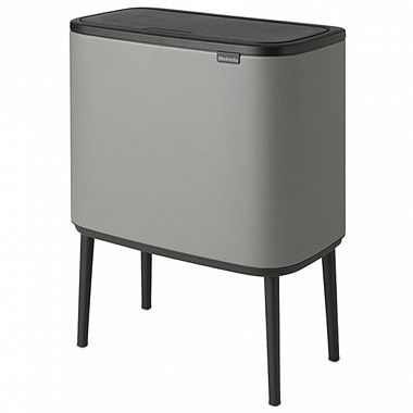 картинка Бак для мусора Brabantia, Touch Bin Bo, 3х11 л, минерально-серый от магазина Одежда+