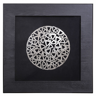 Изображение товара Панно на стену Металлические треугольники, черное/металлик