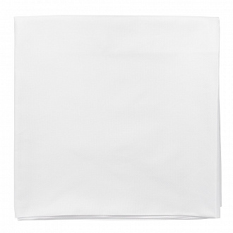 Изображение товара Скатерть белого цвета с фактурным жаккардовым рисунком из хлопка из коллекции Essential, 180х180 см