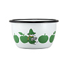Изображение товара Пиала эмалированная Moomin Вкусные яблоки, 600 мл, белая/зеленая