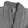 Изображение товара Халат банный из чесаного хлопка серого цвета из коллекции Essential, размер XL
