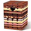 Изображение товара Табурет картонный Chocolate, 32,5х32,5х44 см