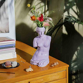 Изображение товара Ваза для цветов Venus, 31 см, лиловая
