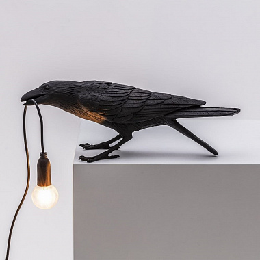 картинка Светильник Bird Lamp Playing, черный от магазина Одежда+