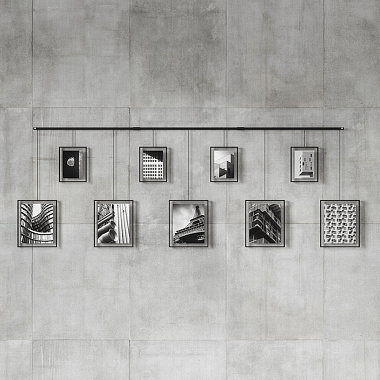 картинка Панно для фотографий Exhibit, черное, 9 эл. от магазина Одежда+