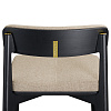 Изображение товара Набор из 2 полубарных стульев Aska, рогожка, черный/бежевый