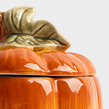 картинка Емкость для хранения Тыква, Anna Lafarg, Bright pumpkin, Ø19 см, оранжевая/зеленая, 1,3 л от магазина Одежда+