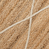 Изображение товара Ковер из джута бежевого цвета с геометрическим рисунком и с бахромой из коллекции Ethnic, 70х160 см
